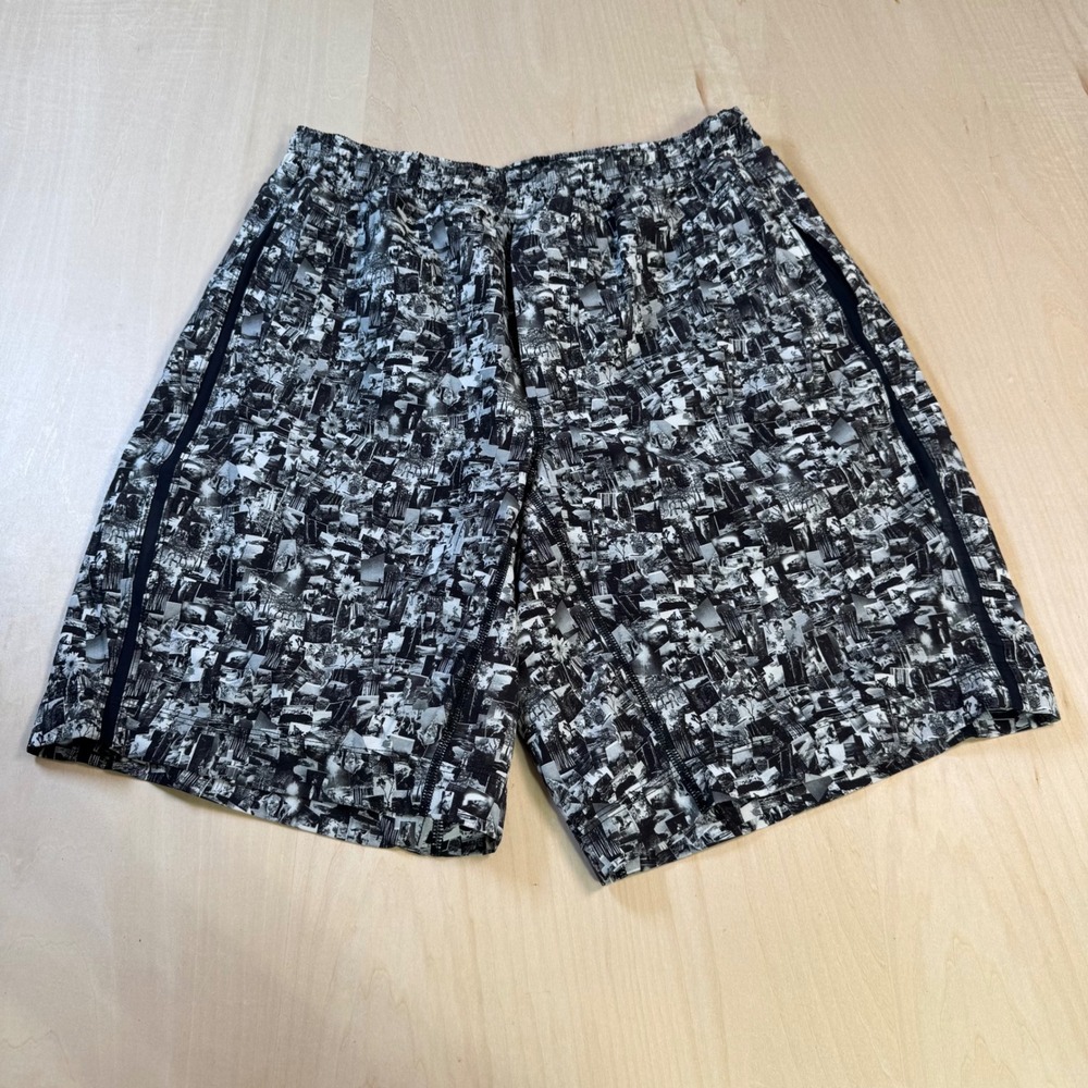 Lululemon Athletica Men's Training Shorts Photo Collage Print Medium